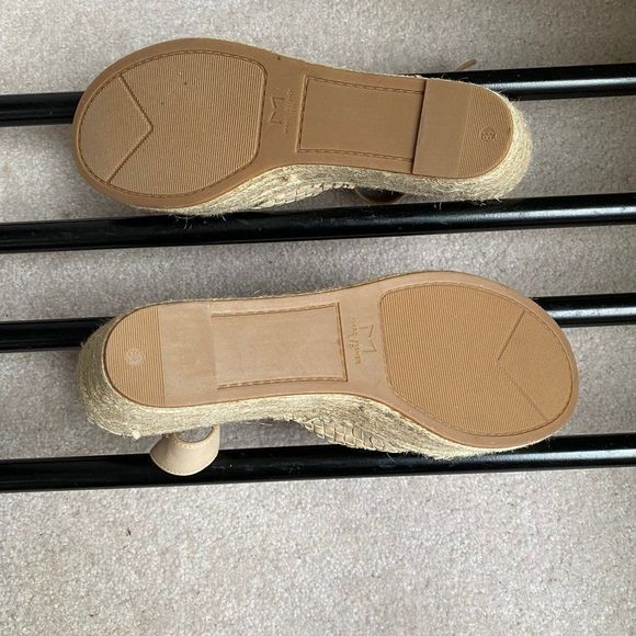 MARC FISHER LTD Women Aylon Leather Espadrille Wedge Sandals - NEW NWOB - Picture 9 of 9